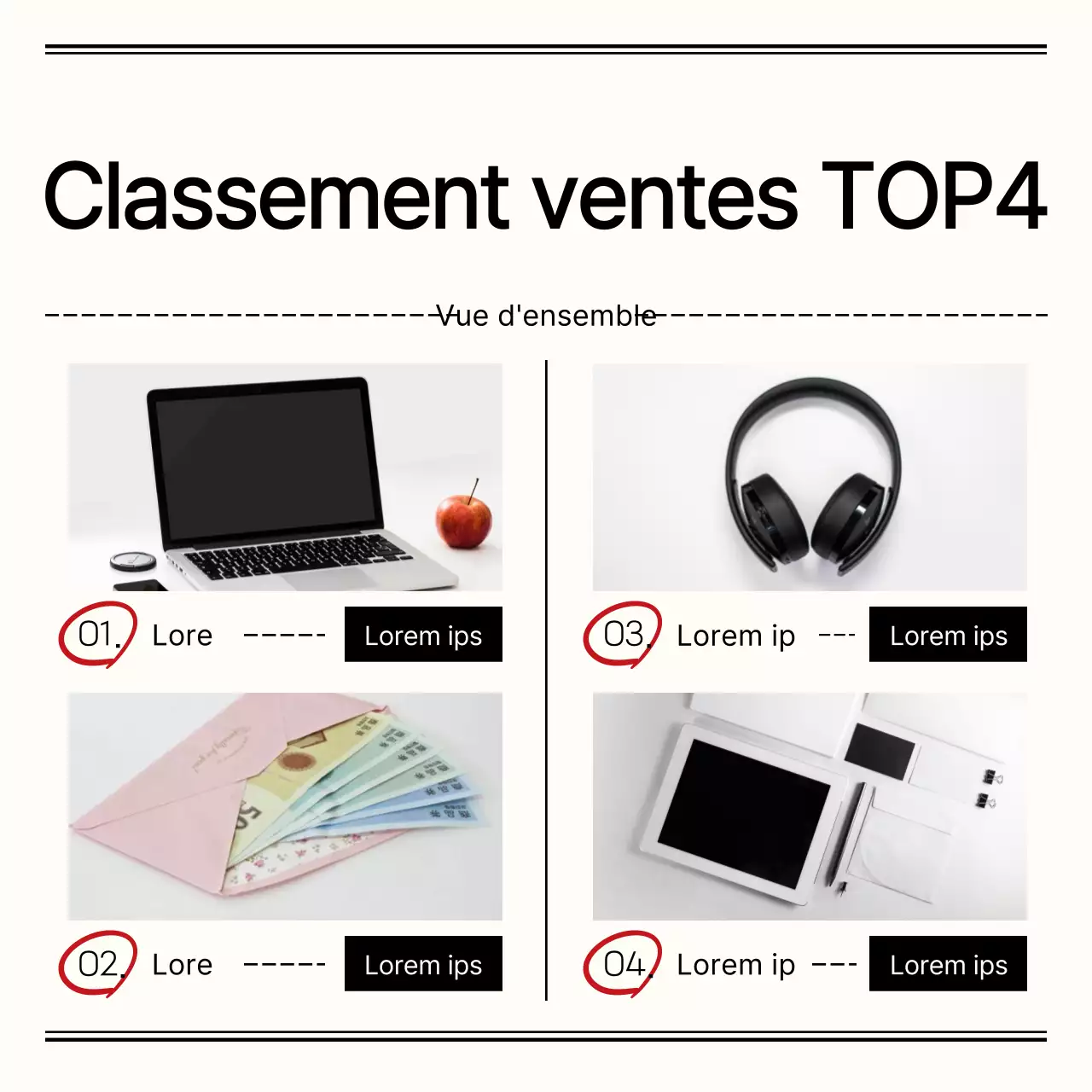 Promouvoir des cadeaux de fin d'études simples en noir et ivoire