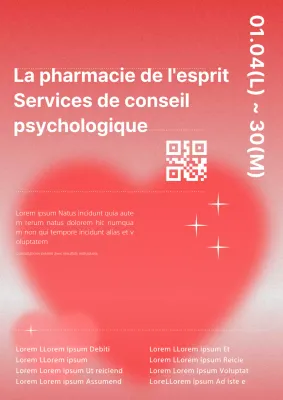 Promouvoir une psychothérapie kitsch en rose vif et blanc