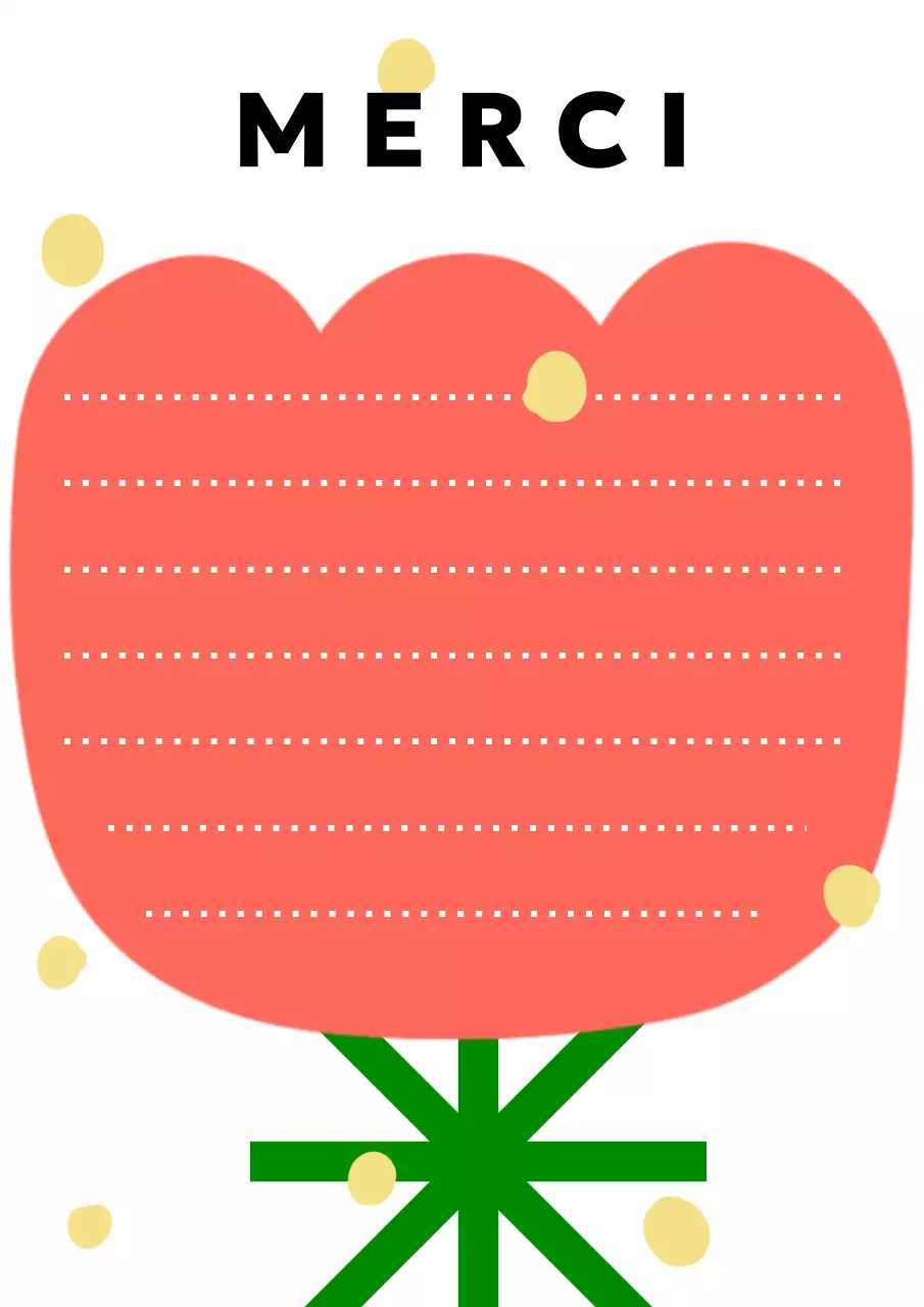 Lettre d'invitation minimaliste en rouge et vert