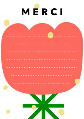 Lettre d'invitation minimaliste en rouge et vert