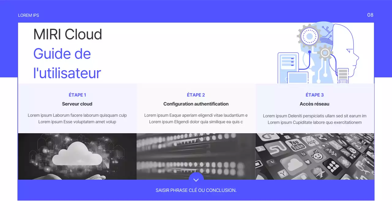 Un prospectus simple et violet sur les services aux entreprises