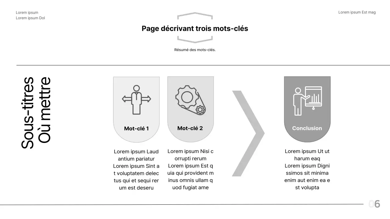Rapport en noir et blanc, mise en page moderne