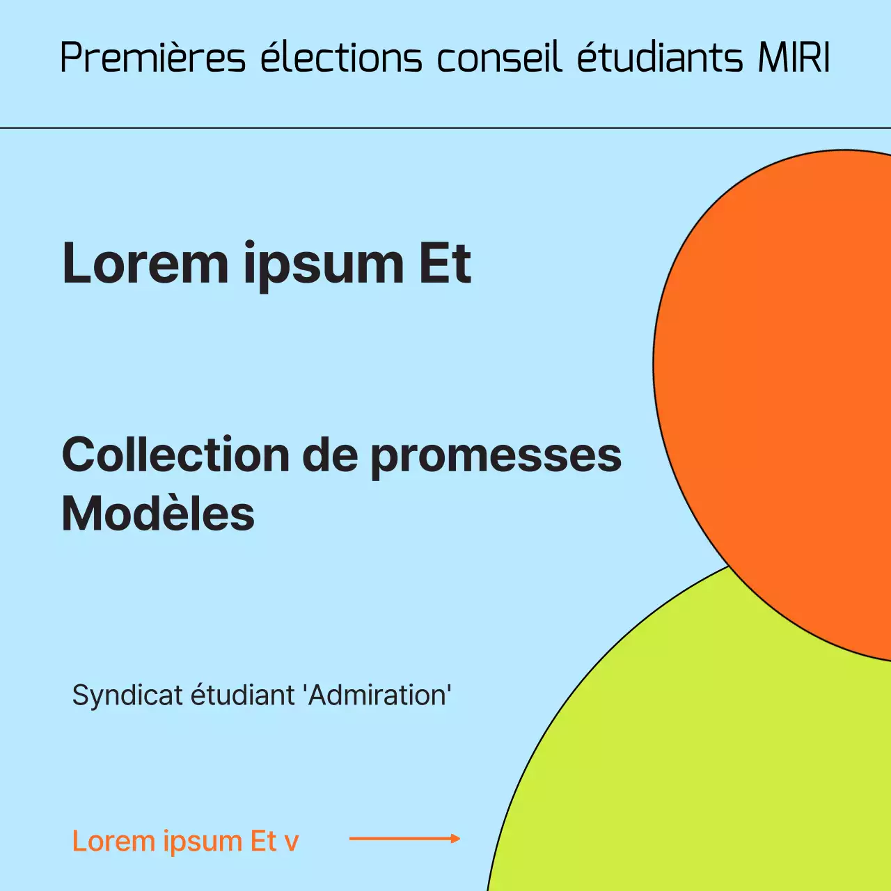 Promouvoir une collection kitsch de promesses de dons bleu clair et orange