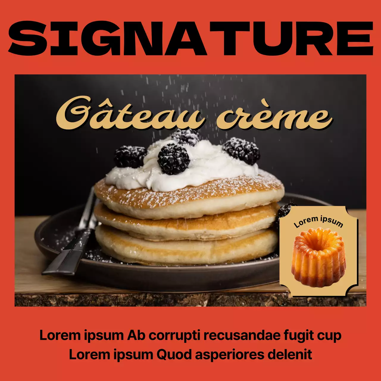 Promouvoir un café d'inspiration vintage en jaune et rouge