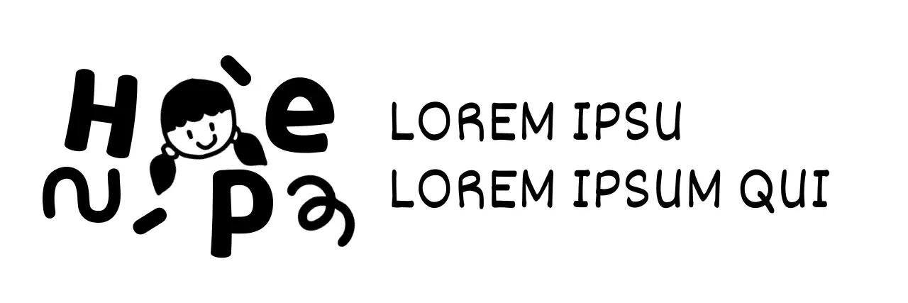 Centre de protection de l'enfance avec de jolies illustrations et polices de caractères