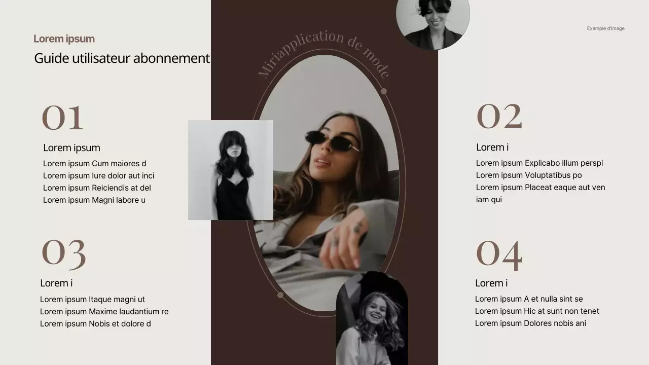 Prospectus moderne des services aux entreprises en beige et marron