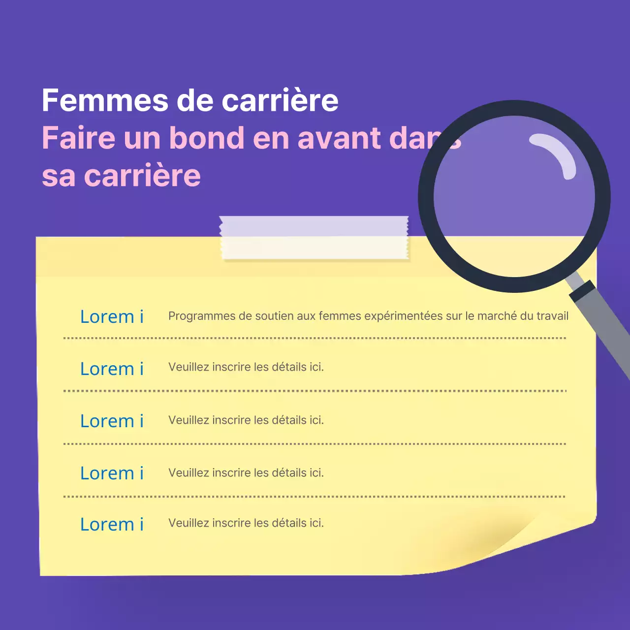 Promouvoir la tendance rose et violette des programmes de sensibilisation des femmes de carrière