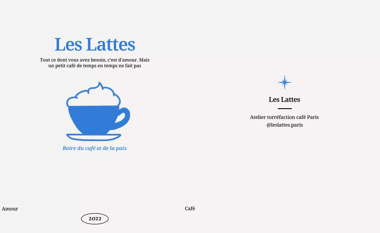 Design de café apaisant avec de jolies illustrations de café au lait