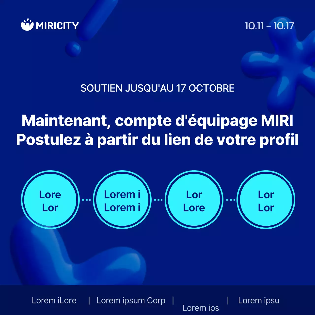 Les emplois simples en bleu