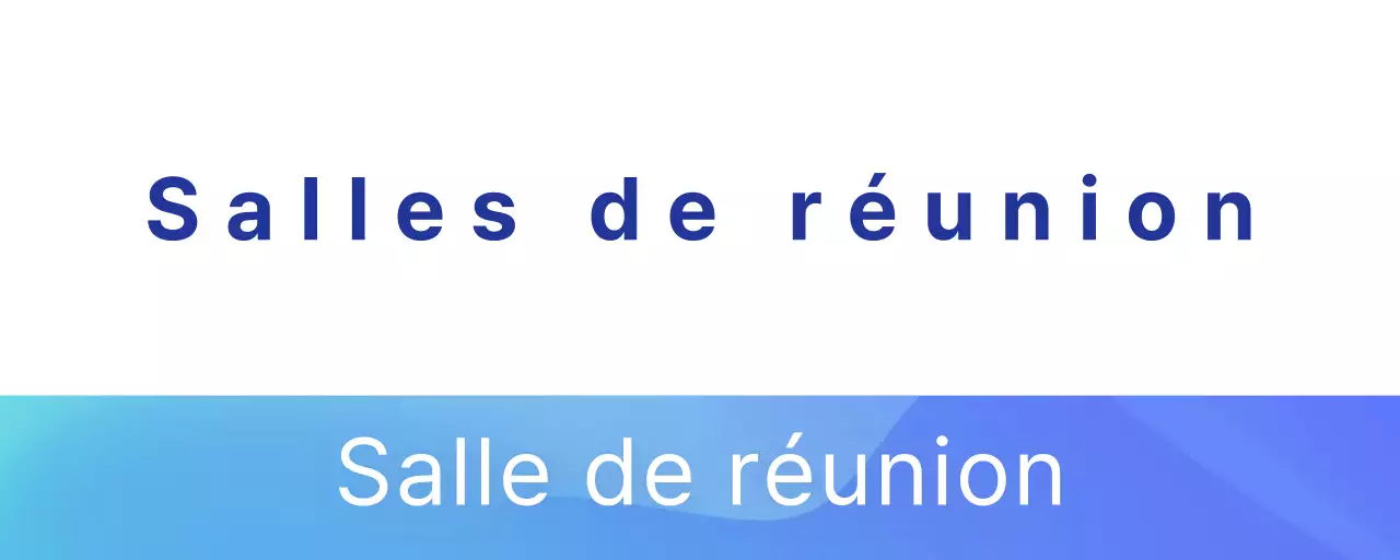 Guide des salles de réunion en dégradé de bleu