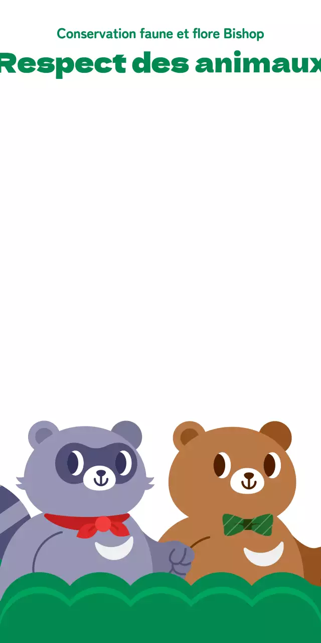 Zone photo d'un groupe de protection des animaux avec des illustrations d'animaux mignons