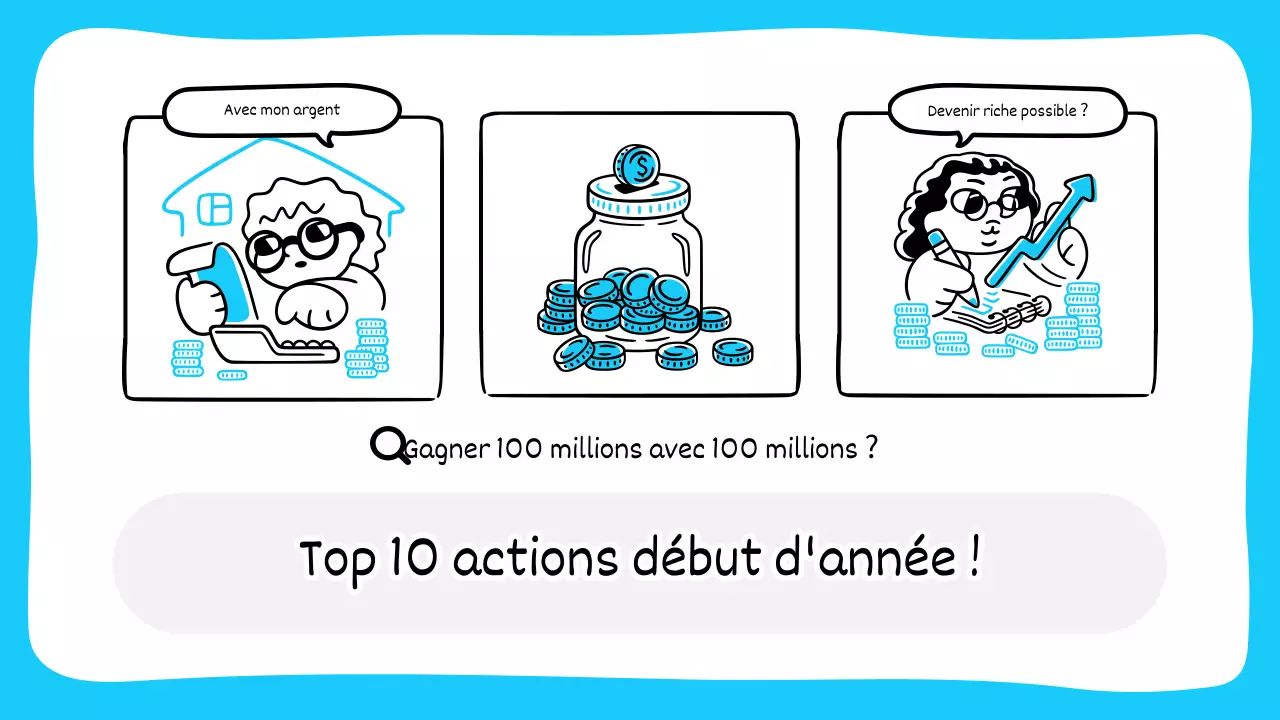 Sélection de titres en bleu clair et noir