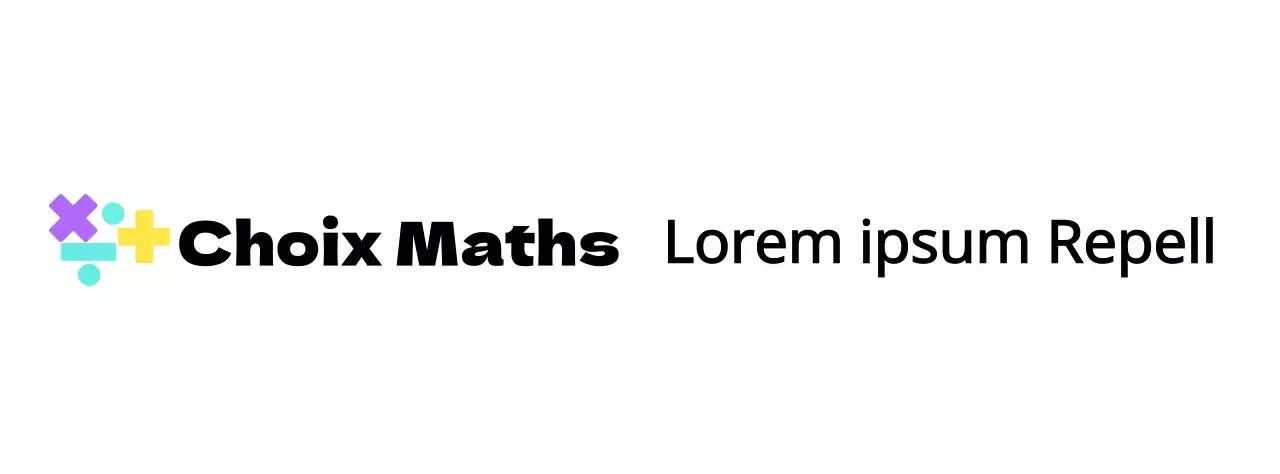 École de mathématiques avec logo multicolore du symbole des mathématiques.