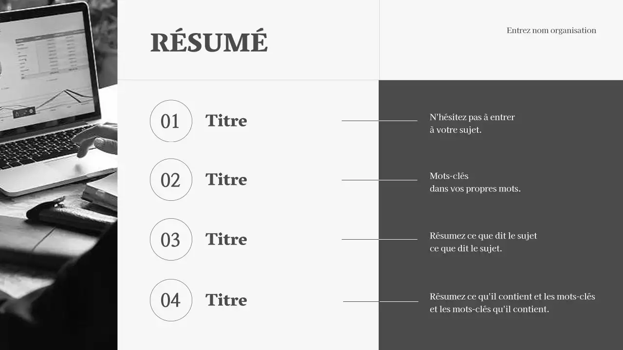 Présentation d'entreprise minimaliste en gris et ivoire