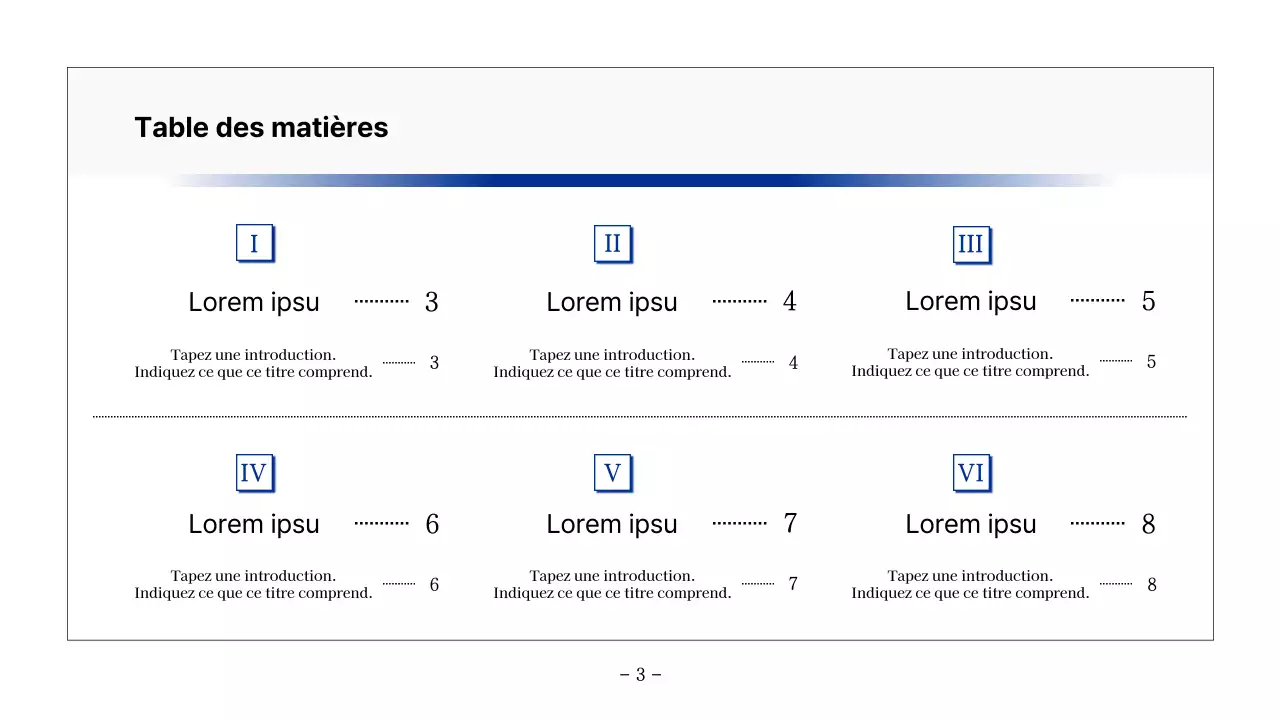 Rapport de base imprimable en bleu marine et gris