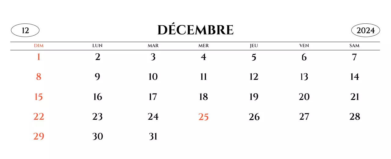 Calendrier mural de style simple avec un concept de photographie de voyage émotionnelle en noir et blanc