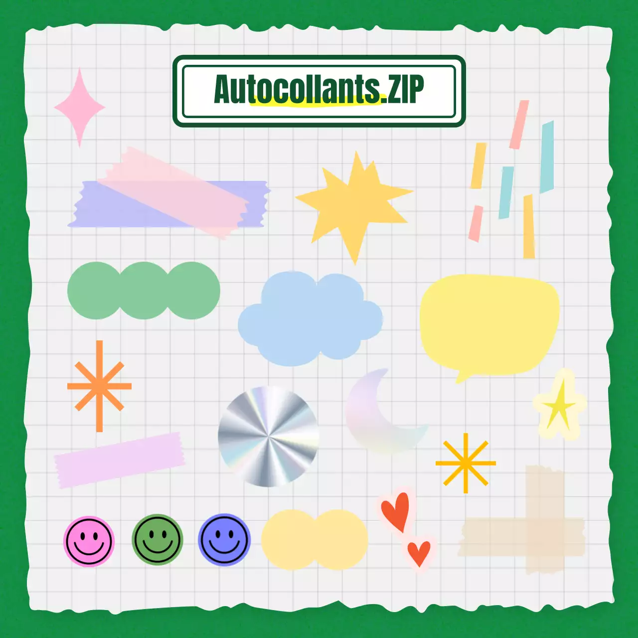 Guide pour un kit de marque kitsch vert et jaune