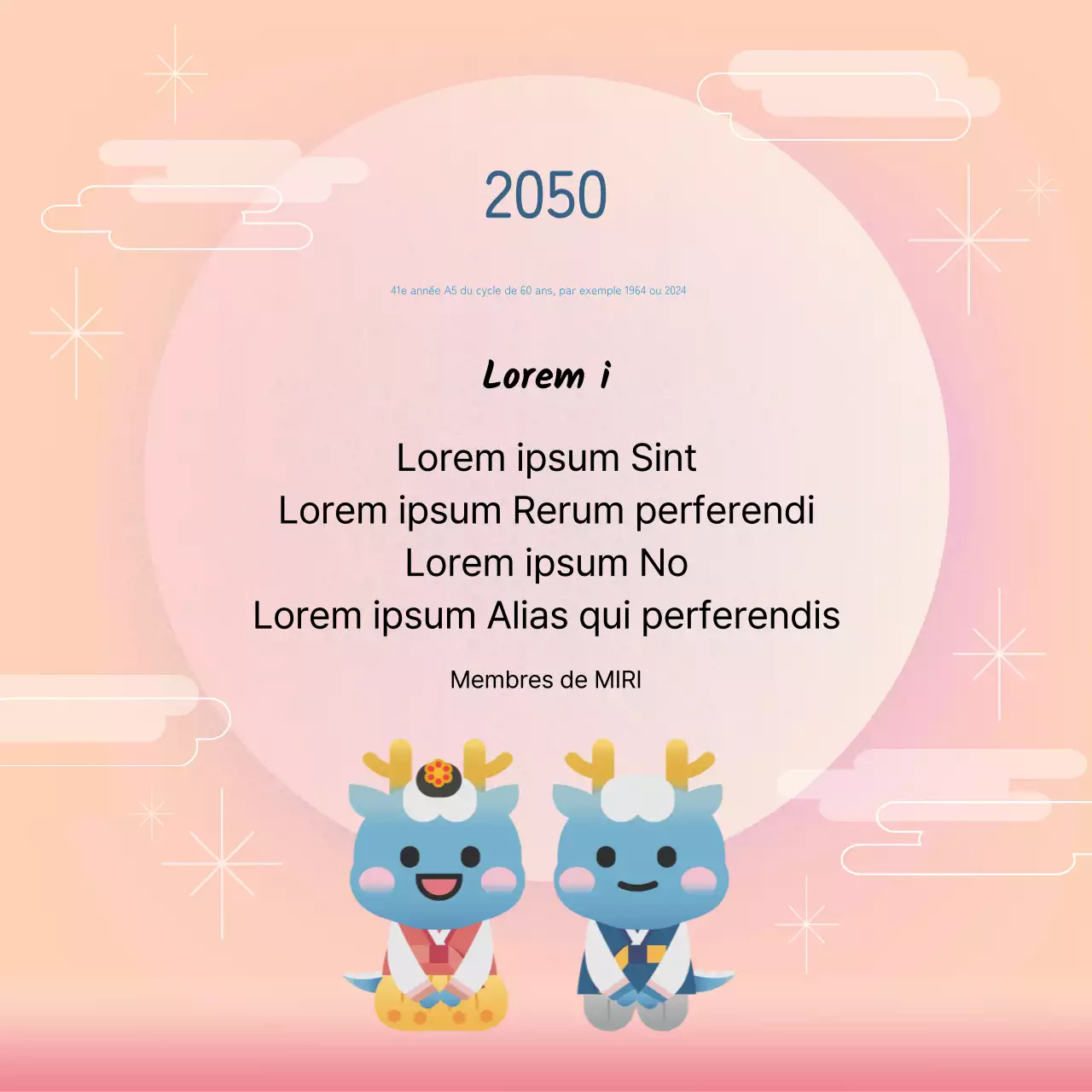 Vœux traditionnels du Nouvel An en rose