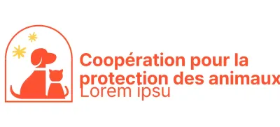 La Humane Society avec un joli logo illustré d'un chien et d'un chat en rouge