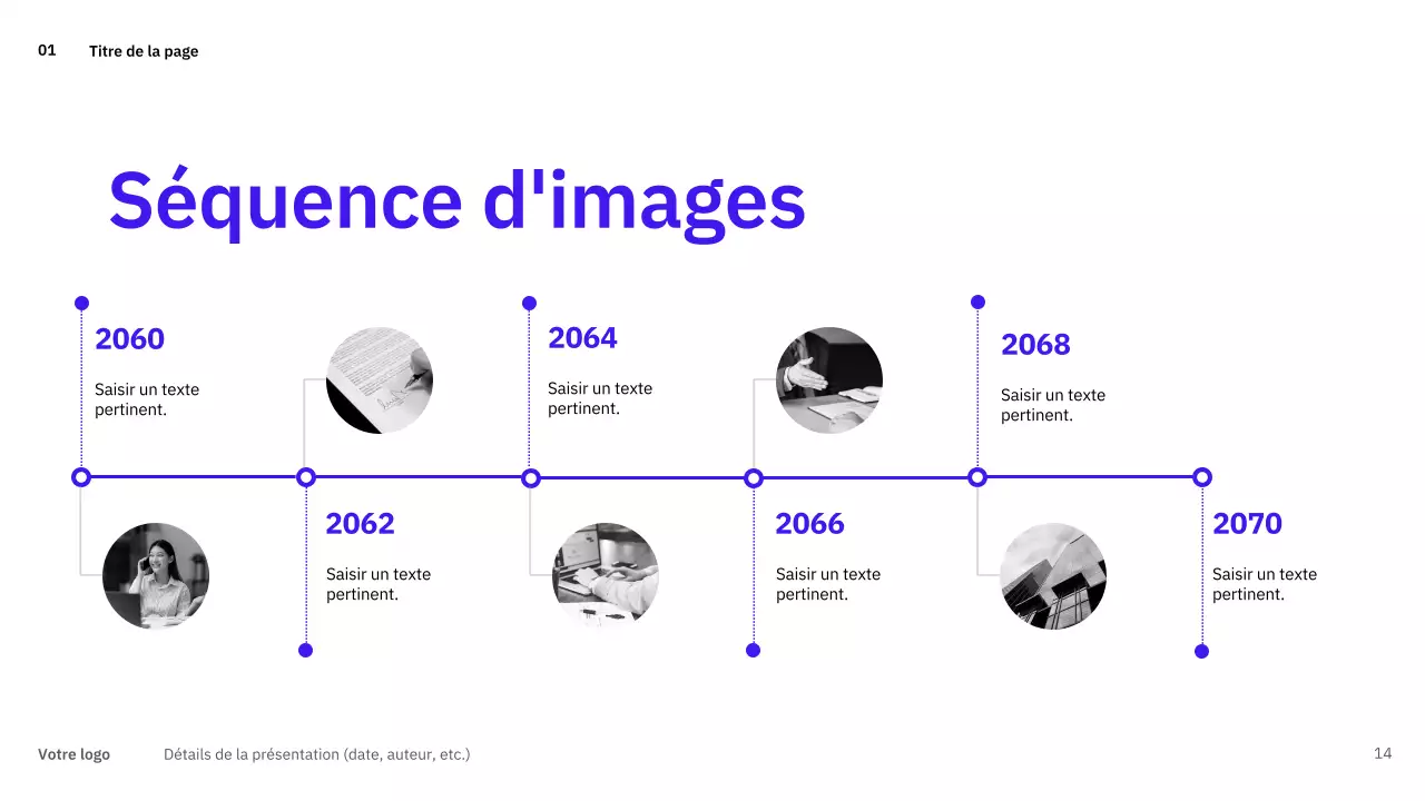 Des schémas simples et variés en bleu pour la planification