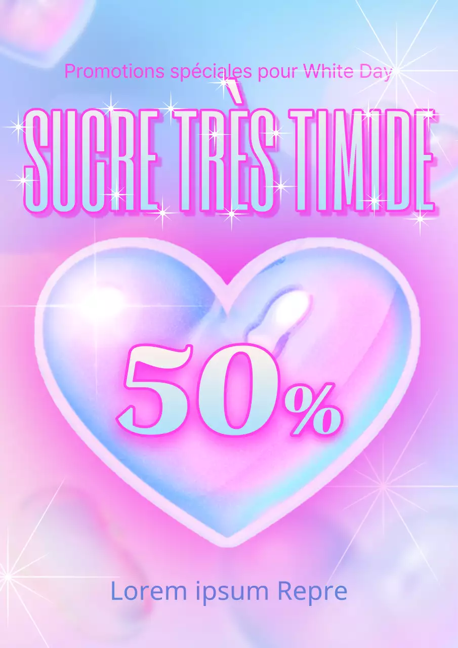 Promouvoir une vente kitsch de bleu clair et de rose pour la Journée blanche