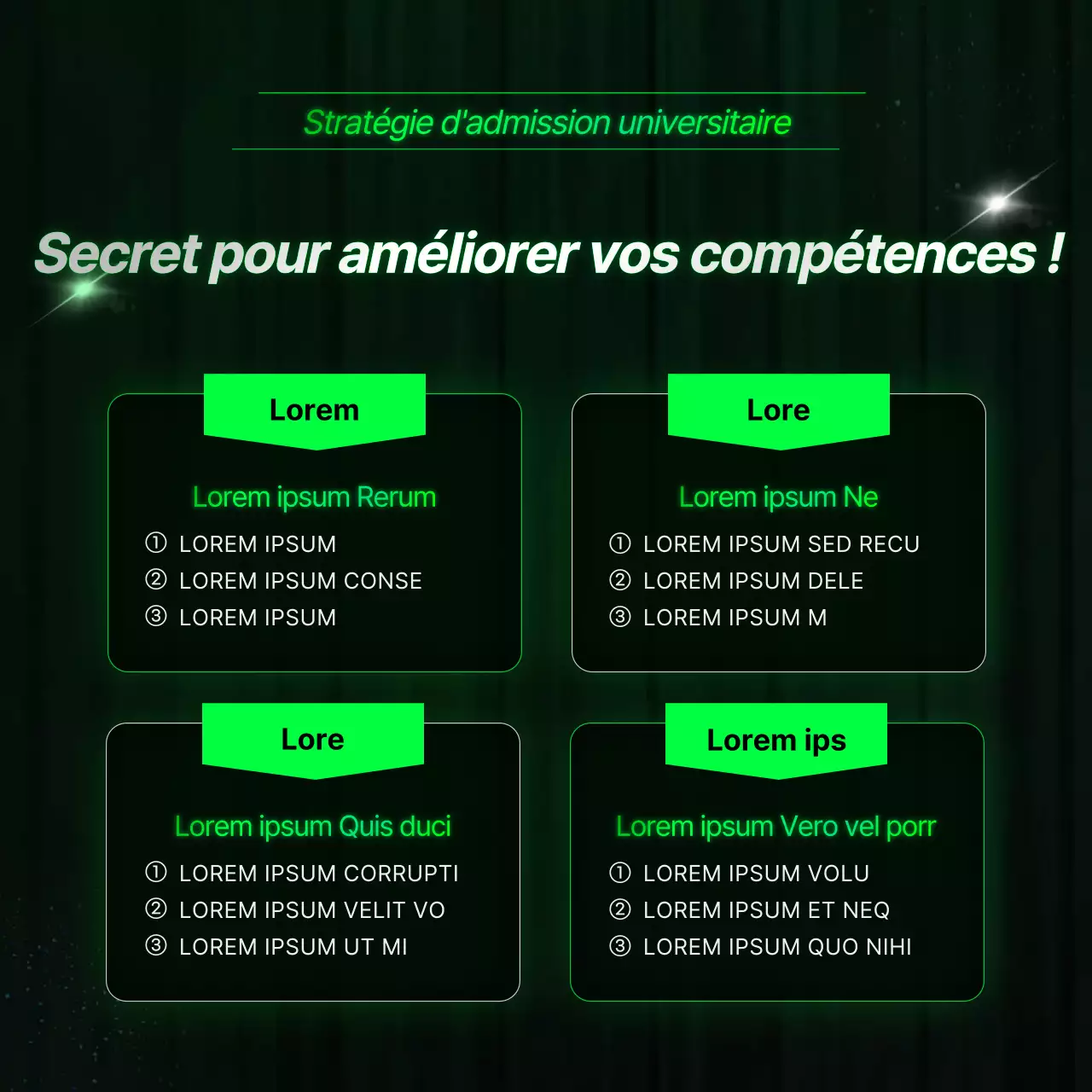 Promotion d'une école secondaire préparant au SAT, en couleurs fluo et dans un style cybernétique.