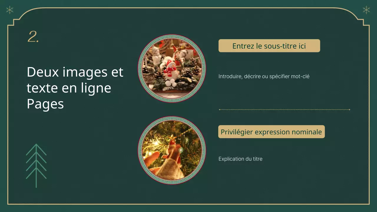 Un rapport de Noël classique en vert et beige