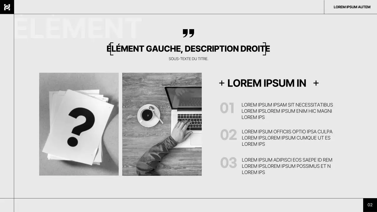 Simple, gris et noir, rapport de mise en page commun