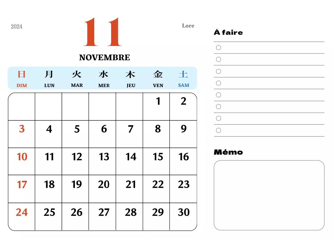 Sous-verres rétro rouges et bleus calendrier de mémoire