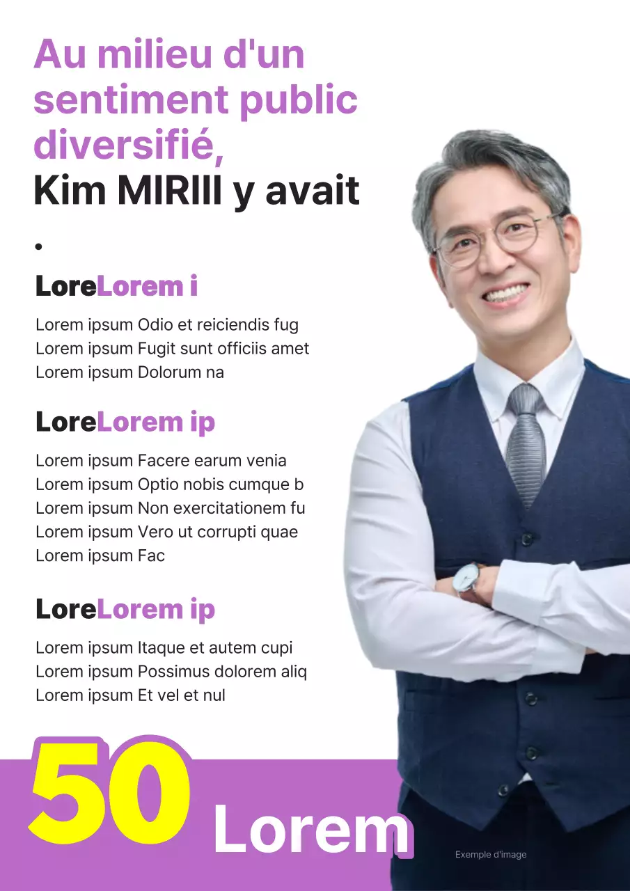 Prospectus électoral simple en violet