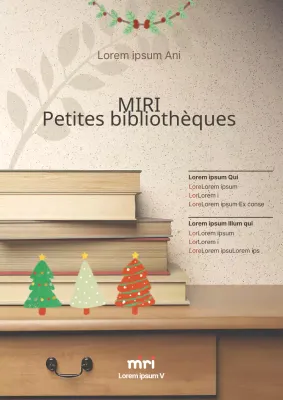 Promouvoir une lecture de bibliothèque beige et vintage