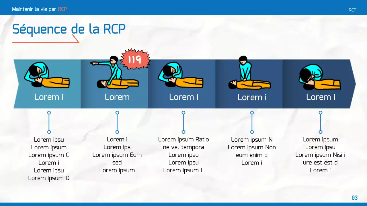 Matériel de formation simple à la RCP en bleu