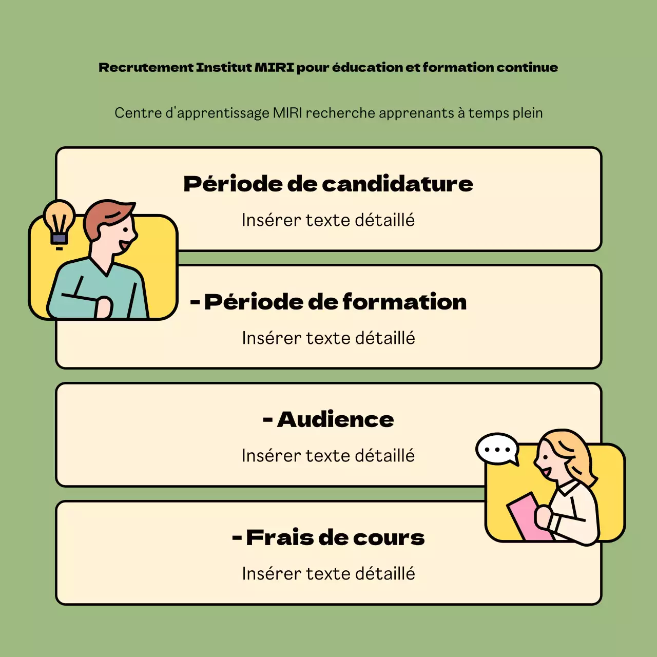 Promouvoir le recrutement d'étudiants dans le centre jaune d'éducation et de formation tout au long de la vie