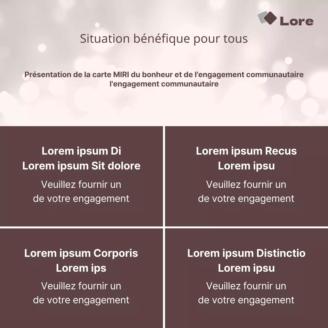 Promouvoir les candidats aux élections en brun et simple