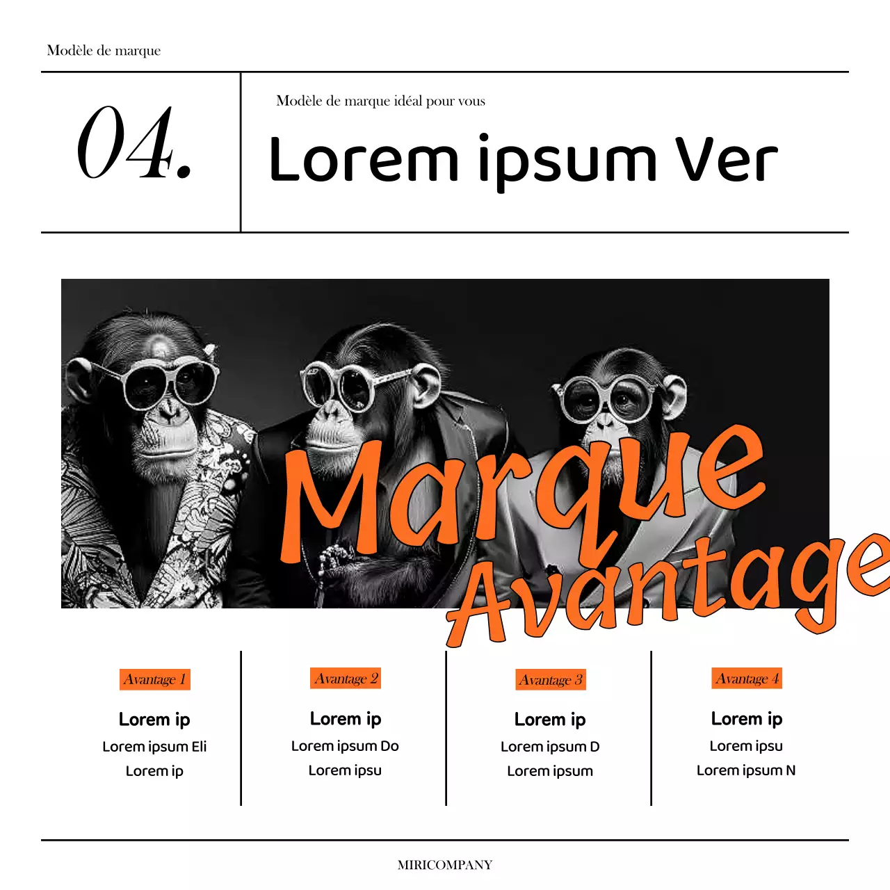 Un dossier de marque simple en gris et orange
