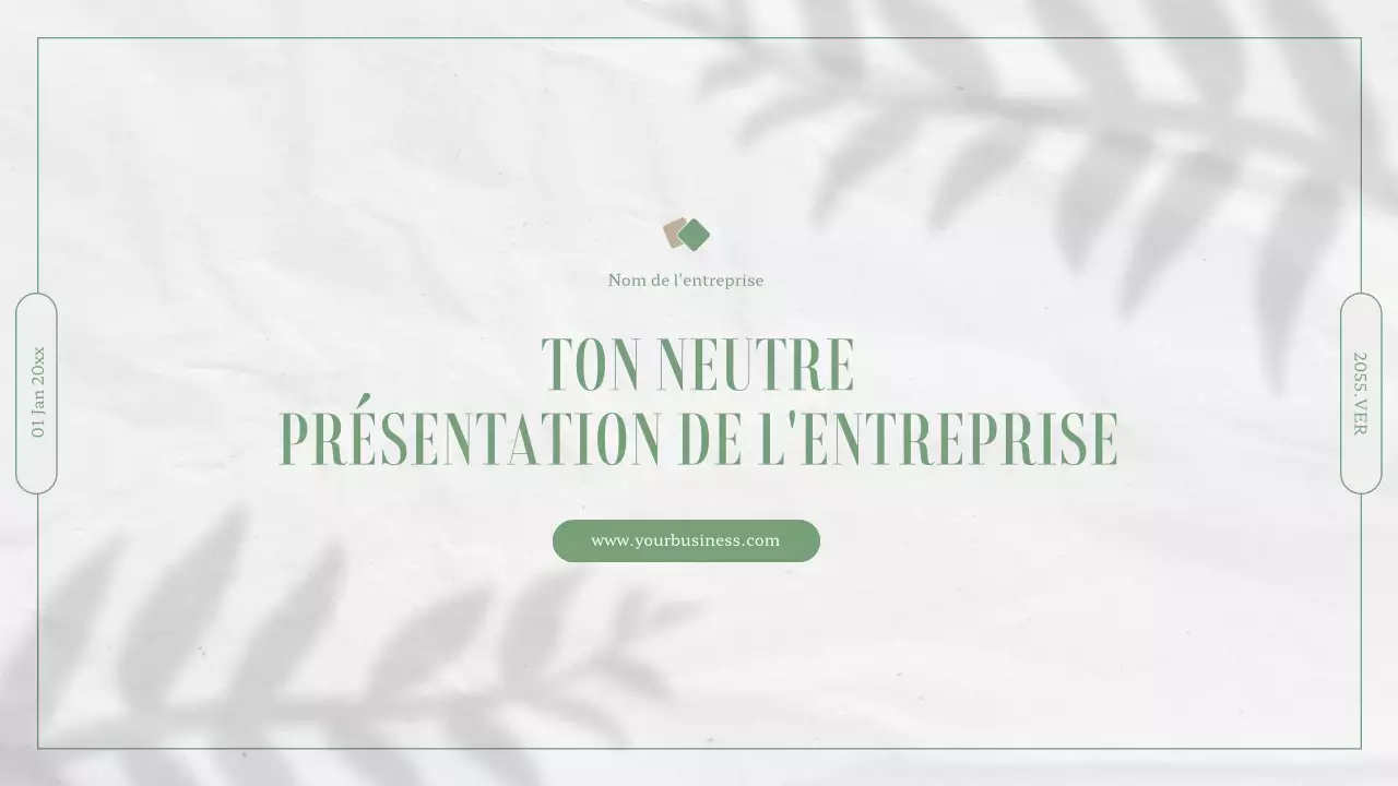 Matériel de rapport d'activité sur le thème de la nature, blanc et vert