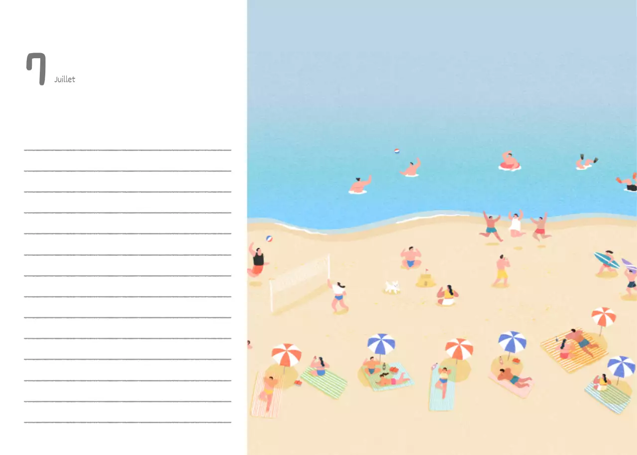 Calendriers mignons avec des illustrations câlines