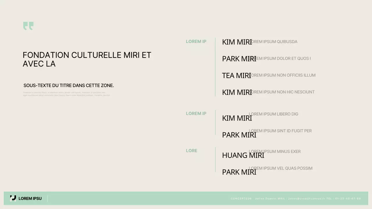 Un simple rapport d'activité publique en chartreuse et beige