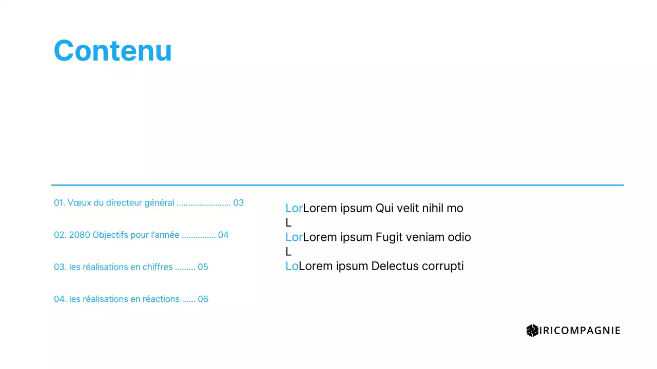 Une simple introduction au rapport sur les bénéfices en bleu clair et en blanc