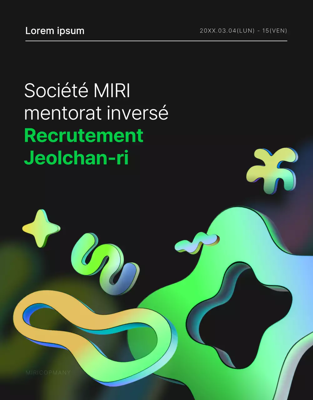 Promouvoir le recrutement de mentors en interne avec un look moderne vert et blanc