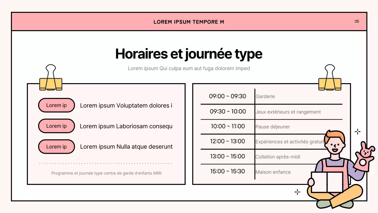 Une simple lettre d'orientation pour la garderie, rose et vert lime