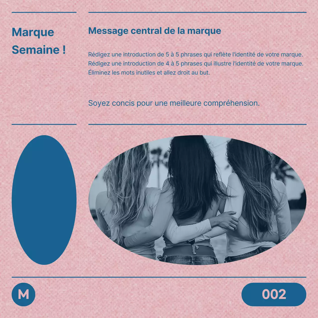 Une déclaration de marque très tendance en rose et bleu