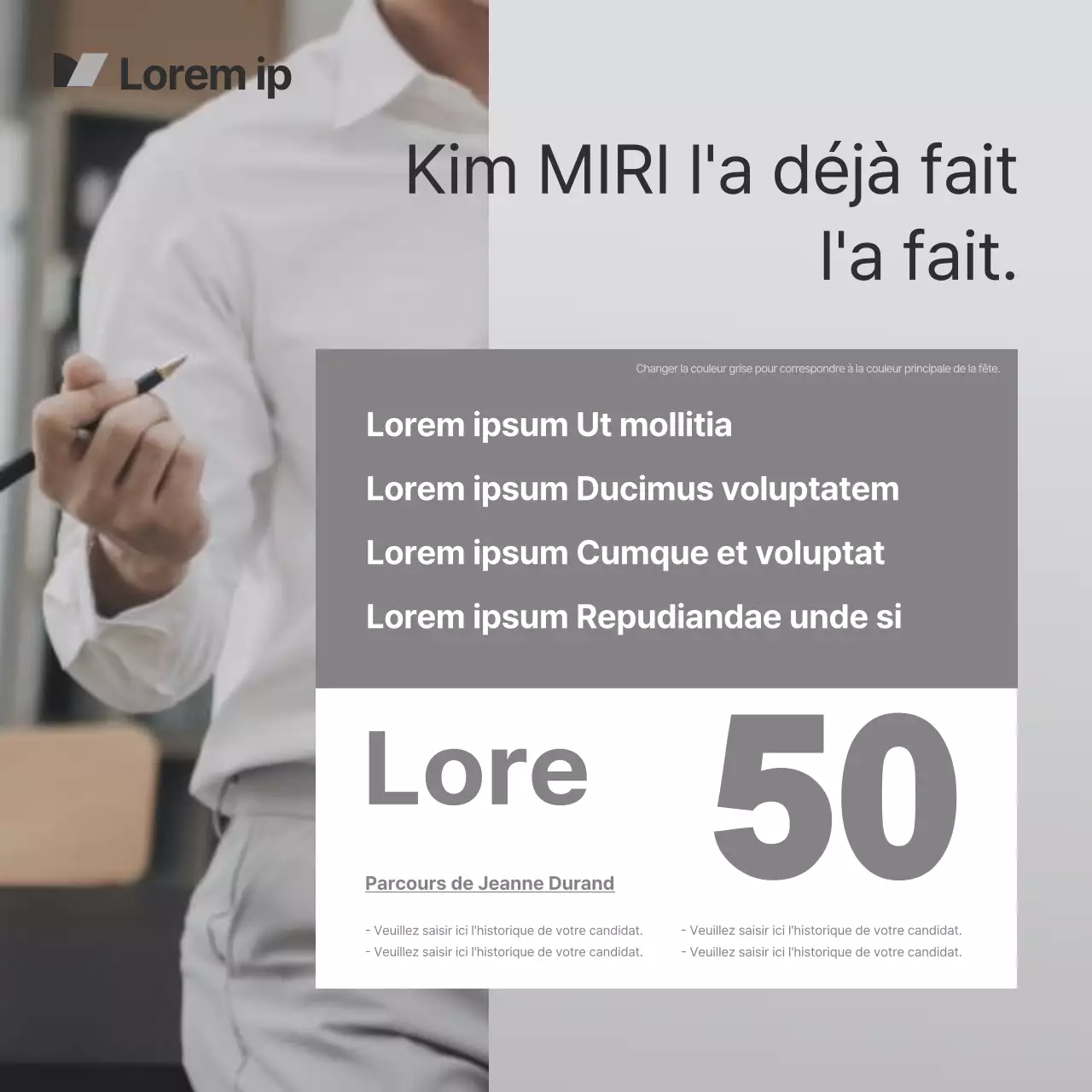 Une campagne électorale moderne en gris et noir expliquée