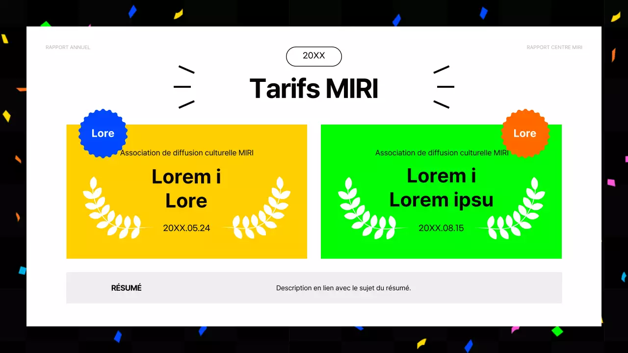 Rapports financiers de fin d'année kitsch en rose vif et couleurs fluorescentes