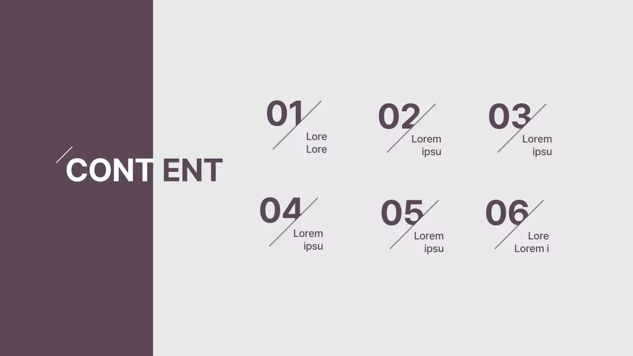 Explication de la mise en page de style minimaliste en violet