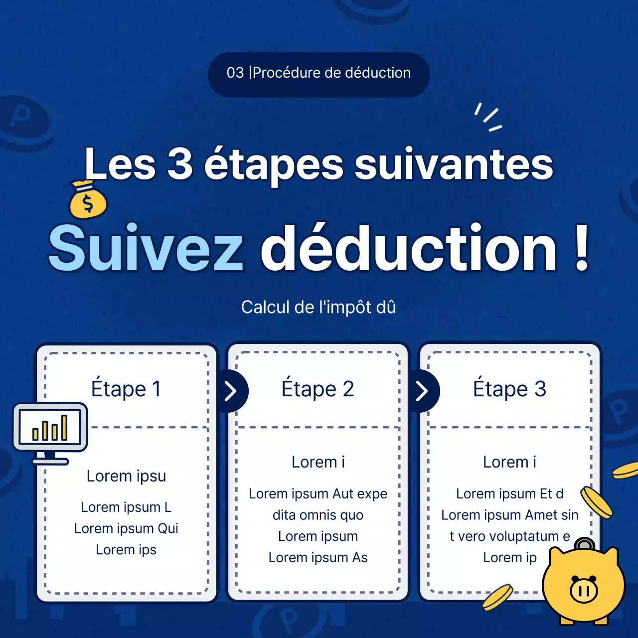 Comptabilité de fin d'année simple en bleu clair et bleu marine