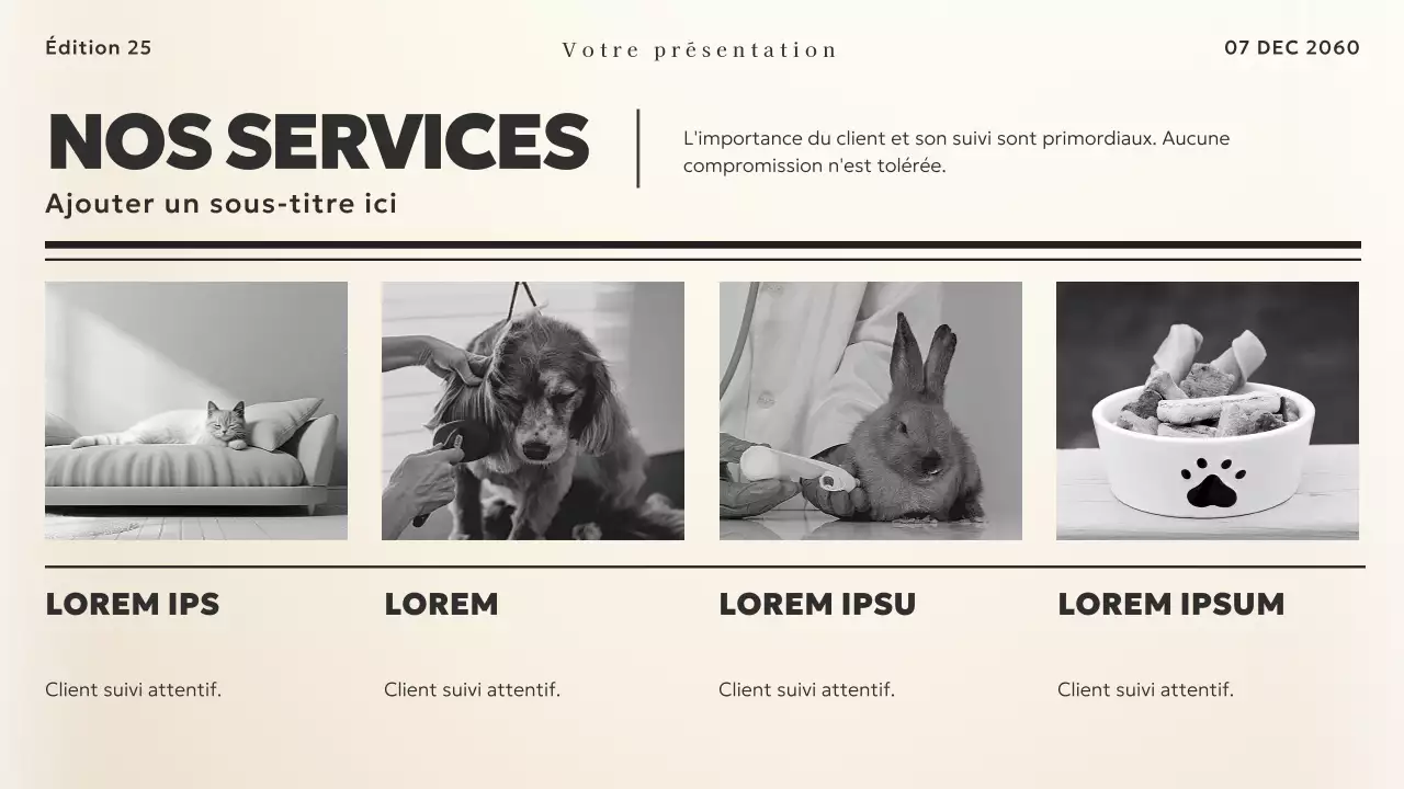 Thème d'actualité vintage noir et beige Business Material