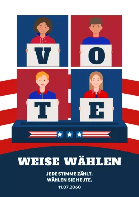 Blauer und roter Trend am Wahltag