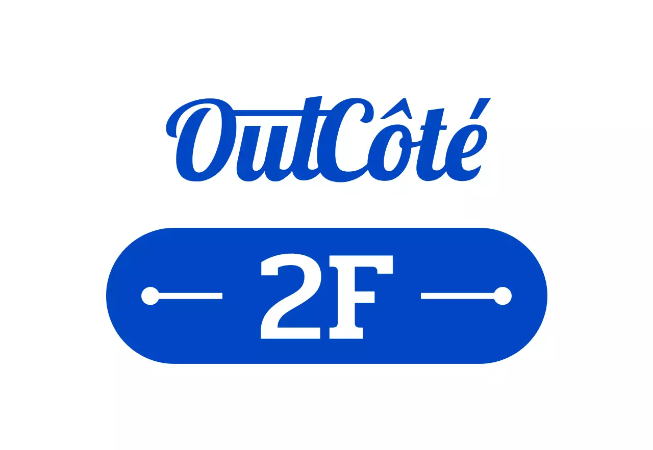 Enseigne de devanture de brasserie d'inspiration rétro avec des tons bleus