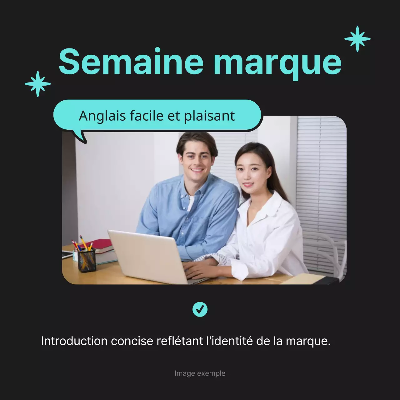Une lettre d'information simple en noir et bleu clair pour le kit de marque